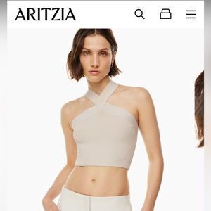 ARITZIA BABATON CROP SCUPLT KNIT TANK